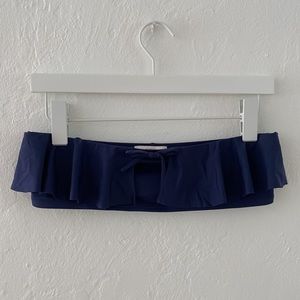 Maryam Nassir Zadeh Navy Coco Bandeau Ruffled Bikini Top / Sz 8